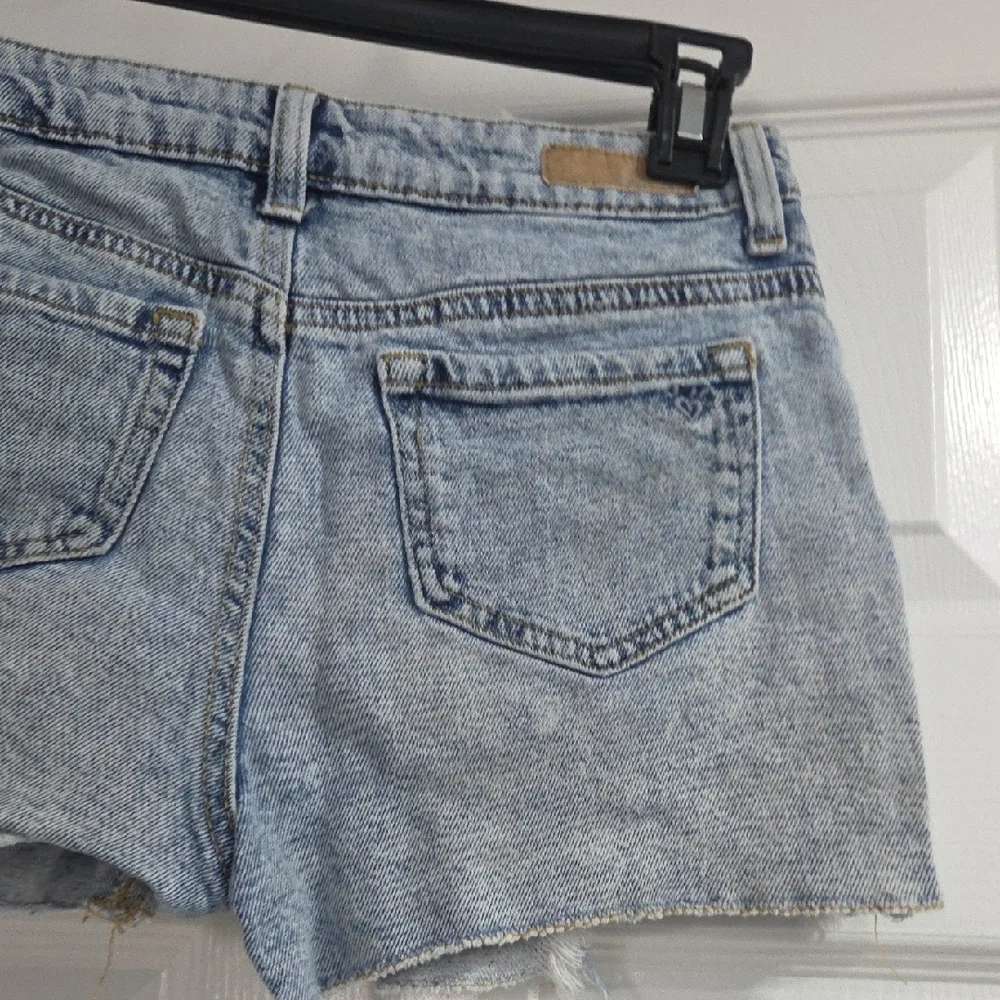 Justice Light Blue Distressed Jean Shorts